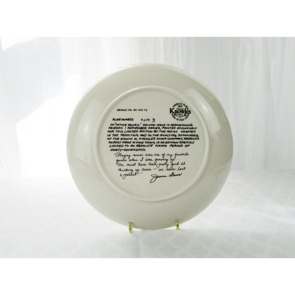 Of Office Hours, Jeanne Down's Friends I Remember Series Plate - Picture 4 of 6